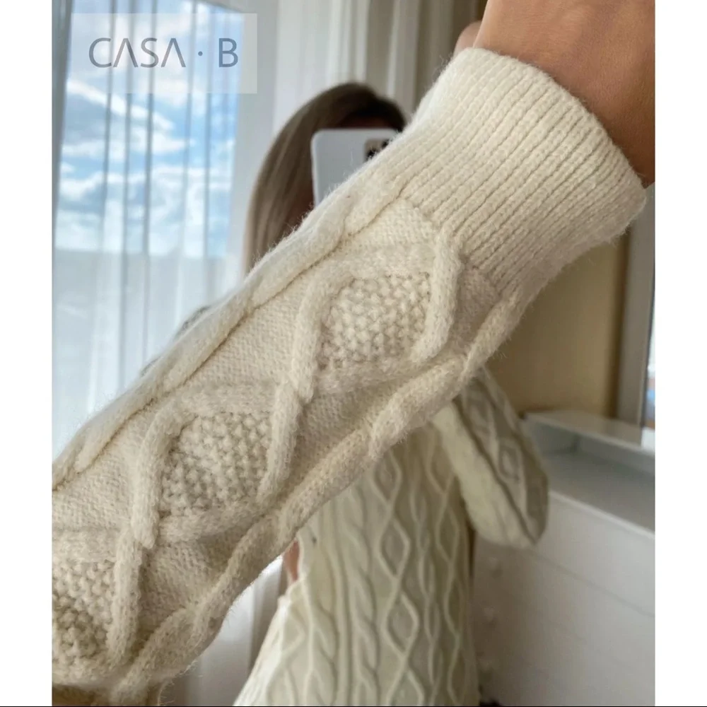 CASA B | Miranda Cable Knit Backless Sweater Dress - Picture 14 of 15